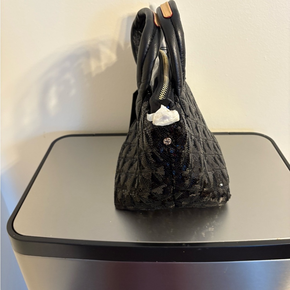 MZ Wallace Black and Blue Sequin Tote - Picture 5 of 8
